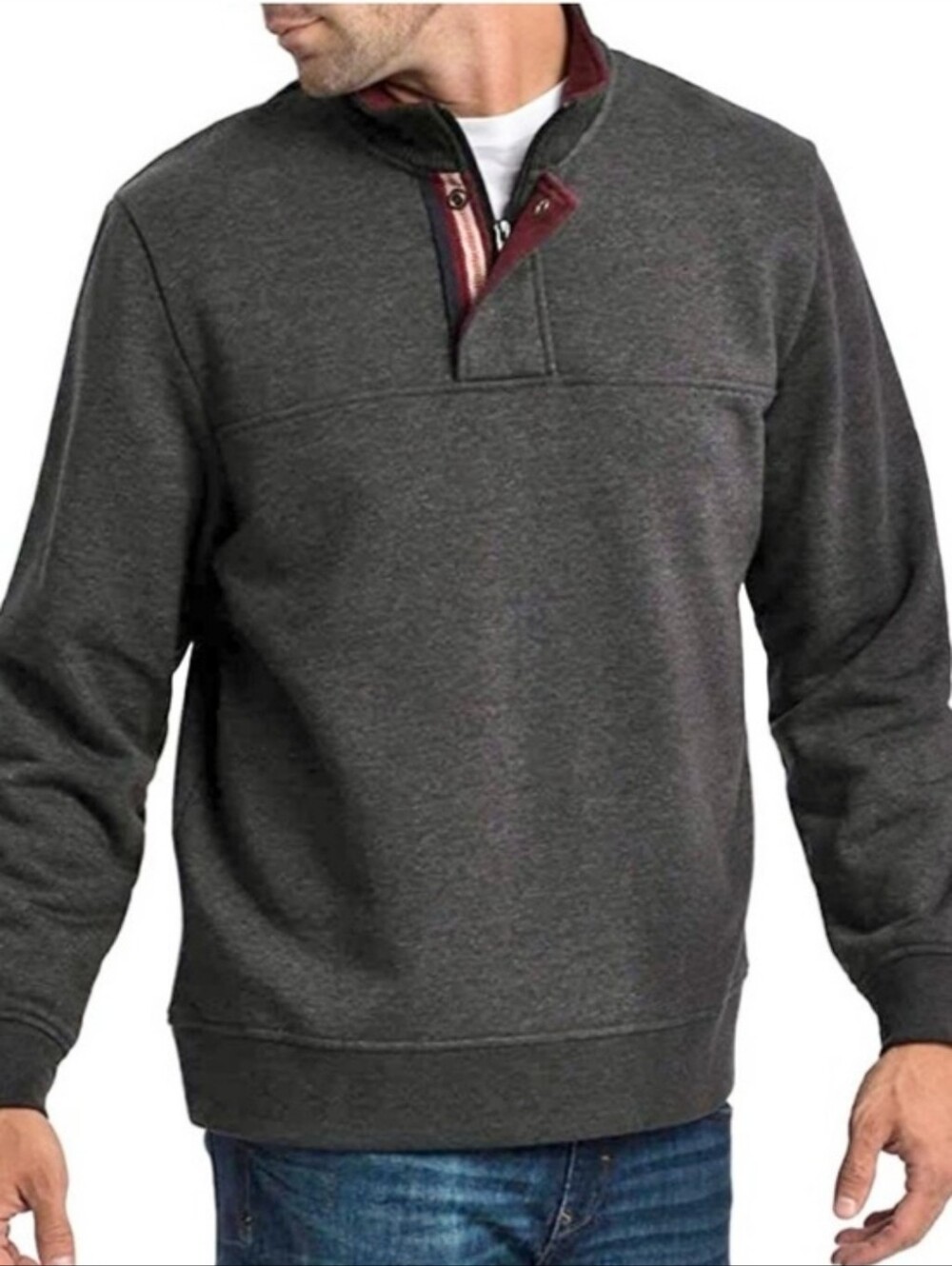 ORVIS Grey Signature Fleece Quarter Zip Pullover Size XXL